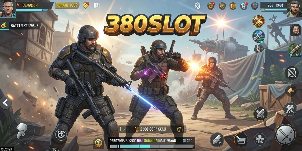 Tangkapan layar menunjukkan aksi epik dalam pertempuran Battle Royale di 380SLOT.