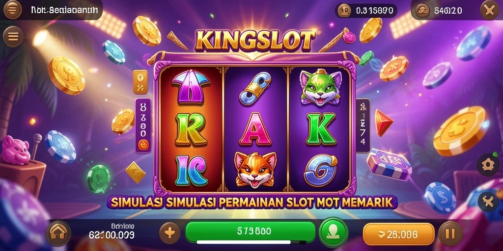 Tampilan gameplay KINGSLOT yang menarik dan penuh warna.