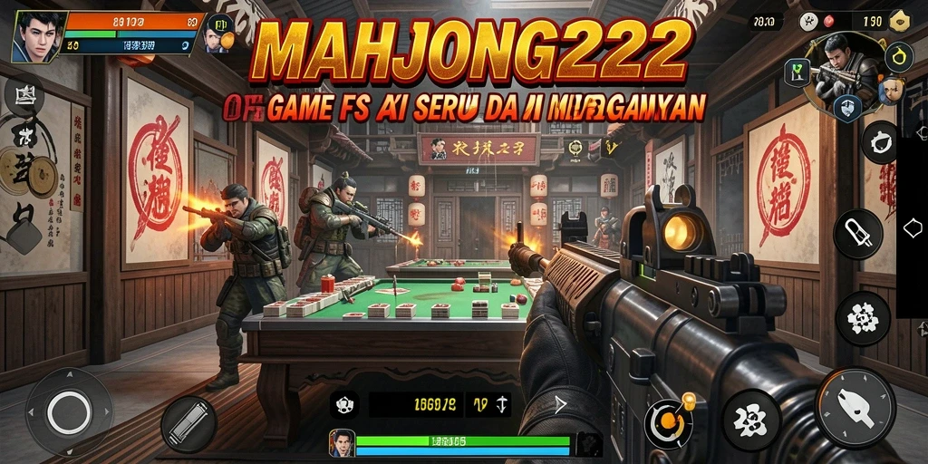 Screenshot gameplay menunjukkan aksi intens di <strong>MAHJONG222</strong>.