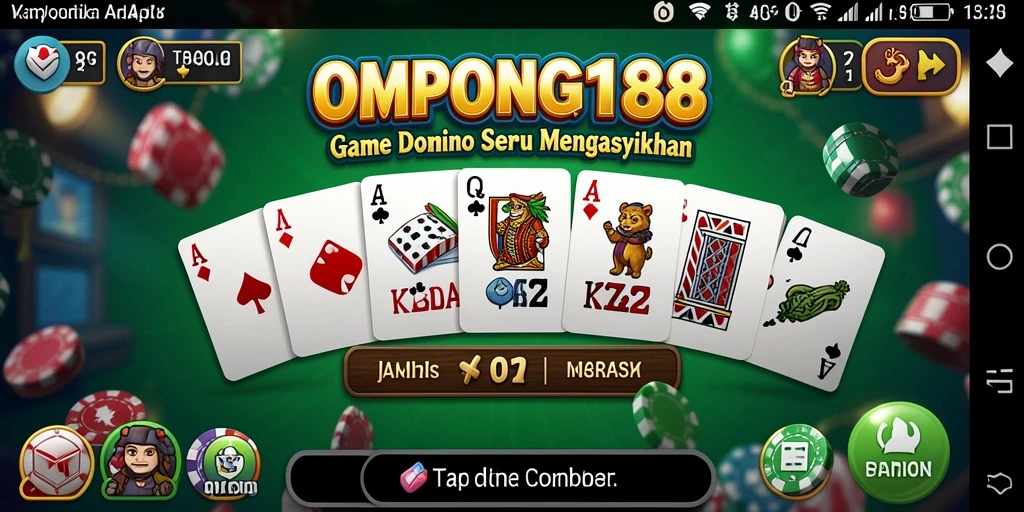 Screenshot gameplay OMPONG188 dengan tampilan mendebarkan.