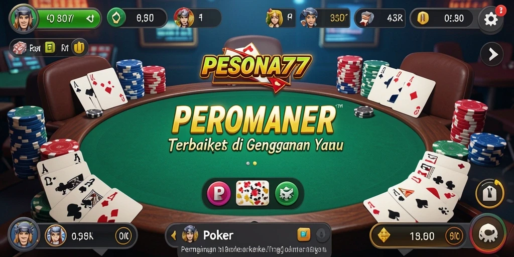 Tampilan menarik dari gameplay Poker PESONA77 saat permainan berlangsung.